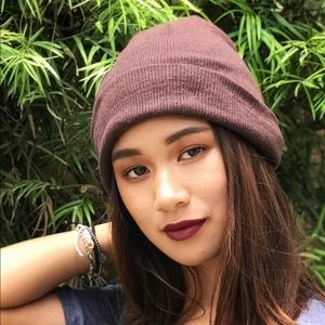 Classic Brown Knitted Beanie Men Women Stretch Fit